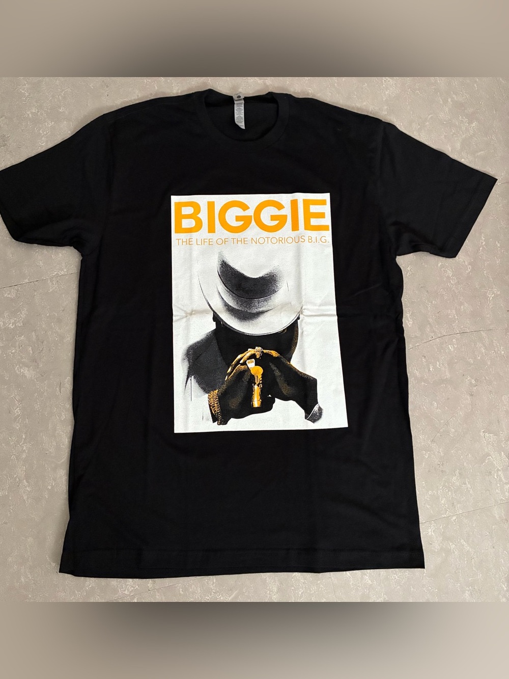 New Next Level Biggie Smalls Graphic Black T-shirt Size Large